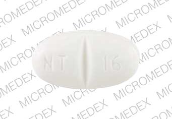Pill NT 16 White Oval is Neurontin