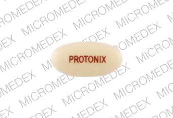 Pill PROTONIX Yellow Oval is Protonix