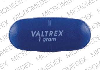 Pill VALTREX 1 gram Blue Oval is Valtrex