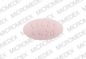 Pill LILLY 4420 Pink Oval is Zyprexa