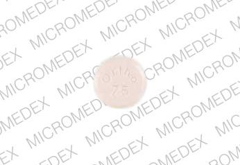 Pill Ortho 75 Ortho 75 Peach Round is Ortho-novum 7   7   7