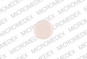 Pill Ortho 75 Ortho 75 Peach Round is Ortho-novum 7   7   7