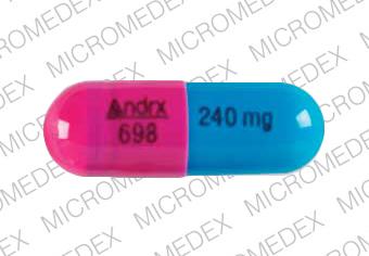 Taztia XT 240 mg Andrx 698 240mg Front