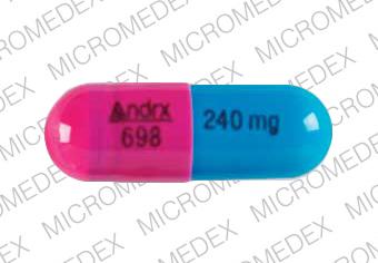 Pill Andrx 698 240mg is Taztia XT 240 mg