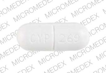 Pill CYP 269 White Oval is Guaifenesin and Phenylephrine Hydrochloride