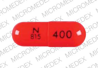 Pill N 815 400 Red Capsule/Oblong is Tolmetin Sodium