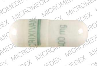 Pill CRIXIVAN 400 mg White Capsule/Oblong is Crixivan