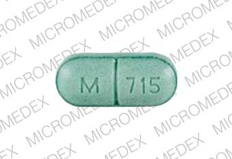 Pill M 715 Green Capsule/Oblong is Timolol Maleate