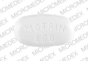 Pill MOTRIN 800 White Oval is Motrin