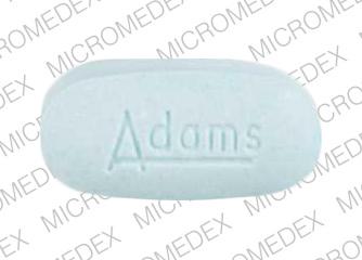 Pill Adams 002 Blue Elliptical/Oval is Aquatab DM