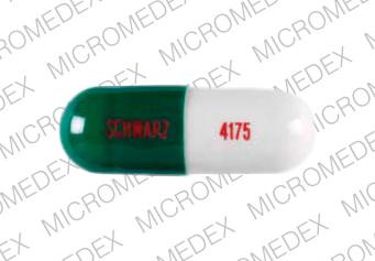 Pill 4175 SCHWARZ Green Capsule/Oblong is Kutrase