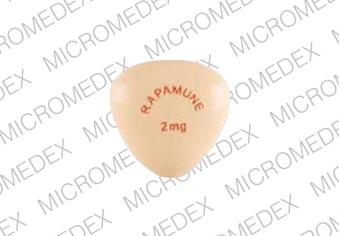 Pill RAPAMUNE 2 mg Beige Three-sided is Rapamune