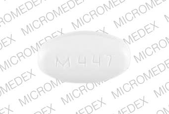 Pill M 447 White Oval is Benazepril Hydrochloride