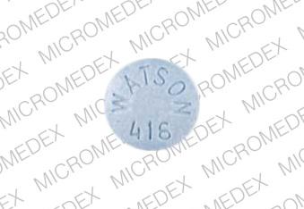 Pill WATSON 416 Blue Round is Estropipate