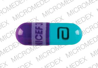 Pill OMNICEF 300 mg a Purple Capsule/Oblong is Omnicef