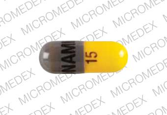 Pill IONAMIN 15 Yellow Capsule/Oblong is Ionamin