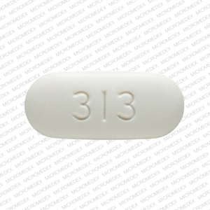 Pill 313 White Elliptical/Oval is Vytorin