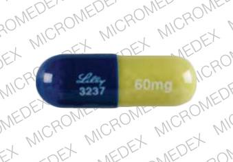 Pill Lilly 3237 60 mg Blue Capsule/Oblong is Cymbalta