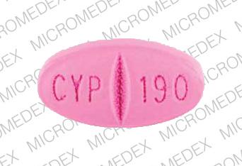 Pill CYP 190 Pink Oval is Prenatabs FA