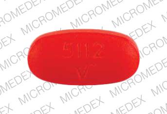 Pill 5112 V Orange Oval is Acetaminophen and Propoxyphene Napsylate