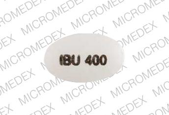 Pill IBU 400 White Oval is Ibuprofen