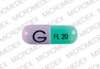 Pill G FL 20 Purple Capsule/Oblong is Fluoxetine Hydrochloride