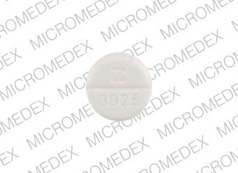 Pill Z 3925 2 White Round is Diazepam