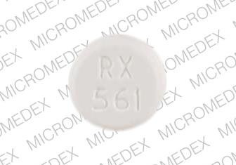 Pill 4 RX 561 White Round is Acetaminophen and Codeine Phosphate