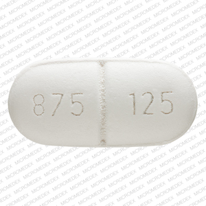 Хапче 875 125 AMC е амоксицилин и клавуланат калиев 875 mg / 125 mg