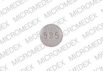 Pill b 985 Gray Round is Tri-sprintec