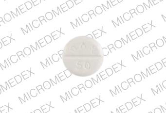 Pill 5777 DAN 50 White Round is Atenolol