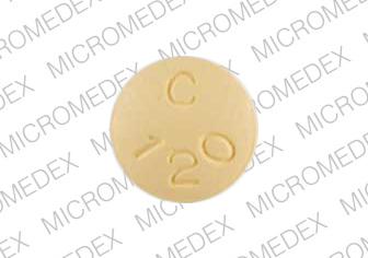 Pill C 120 Yellow Round is Famotidine