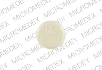 Pill M L20 Yellow Round is Lovastatin