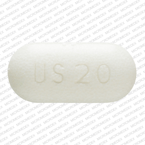 Potassium chloride extended-release 20 mEq (1500 mg) US 20 Front