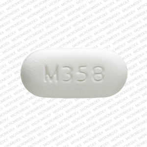 Acetaminophen and hydrocodone bitartrate 500 mg / 7.5 mg M358 Front