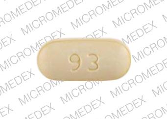 Pill 93 1025 Yellow Capsule/Oblong is Nefazodone Hydrochloride