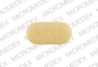 Pill Imprint 6057 (Glyburide and Metformin Hydrochloride 1.25 mg / 250 mg)