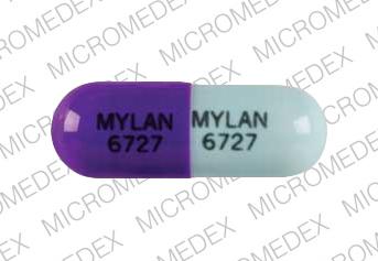 Zonisamide 100 mg MYLAN 6727 MYLAN 6727 Front