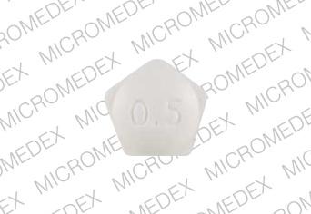 Alprazolam extended-release 0.5 mg G 0.5 Back