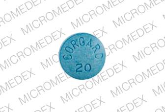 Pill CORGARD 20 BL 232 Blue Round is Corgard