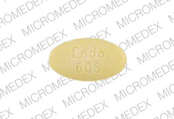 Pill Imprint Endo 605 (Carbidopa and Levodopa 25 mg / 100 mg)