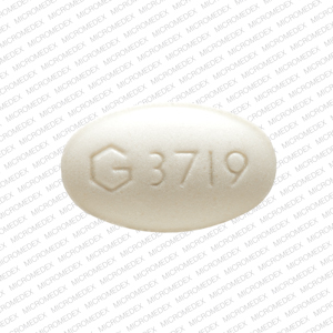Alprazolam 0.25 mg G 3719 Front
