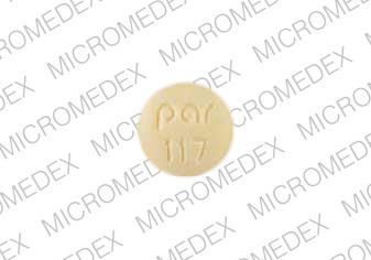 Pill par 117 Yellow Round is Amiloride Hydrochloride
