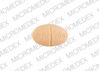 Pill 10 par 708 Orange Oval is BusPIRone Hydrochloride