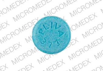 Pill PLIVA 373 Blue Round is Chlorpropamide
