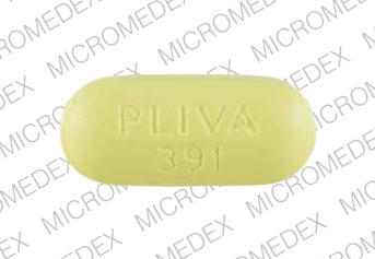 Pill PLIVA 391 Yellow Capsule/Oblong is Salsalate