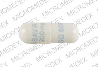 Pill RIBAVIRIN 200mg GG 608 White Capsule/Oblong is Ribavirin