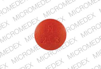Pill A 243 Brown Round is Quinapril Hydrochloride