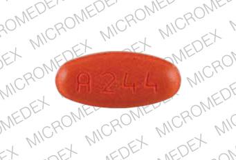 Quinapril hydrochloride 40 mg A 244 Front