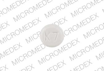 Pill K7 White Round is Clonazepam (dispersible)